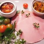 Tomaten- und Zucchini Chutney mit Kasslerbraten