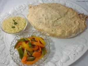 Dorade Rezept im Salzmantel mit Bulgur und Gemüse