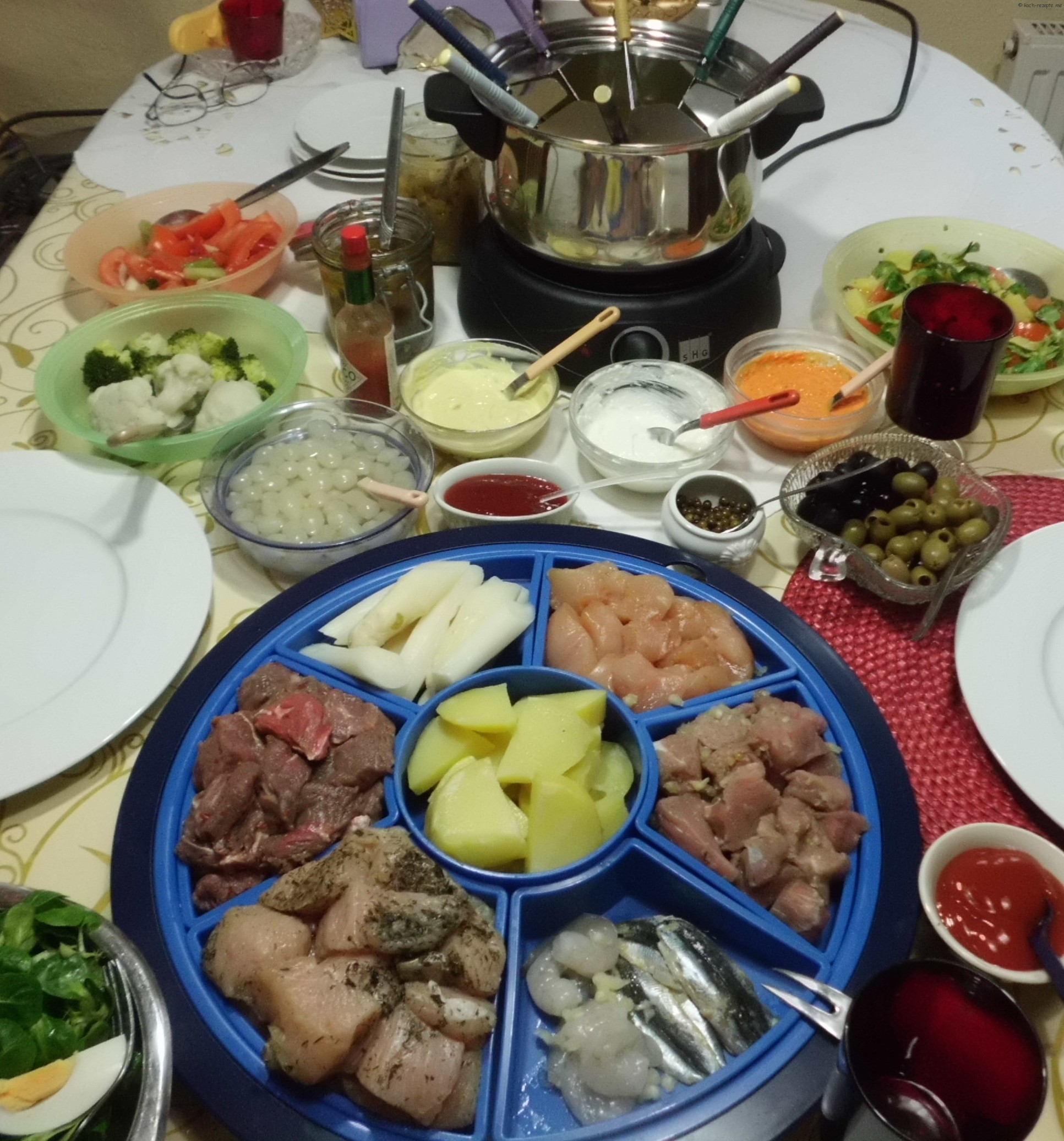 Fondue Rezept Huhnerbruhe Mit Fleisch Und Geflugel