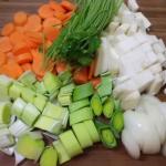 Gemüse klein geschnitten