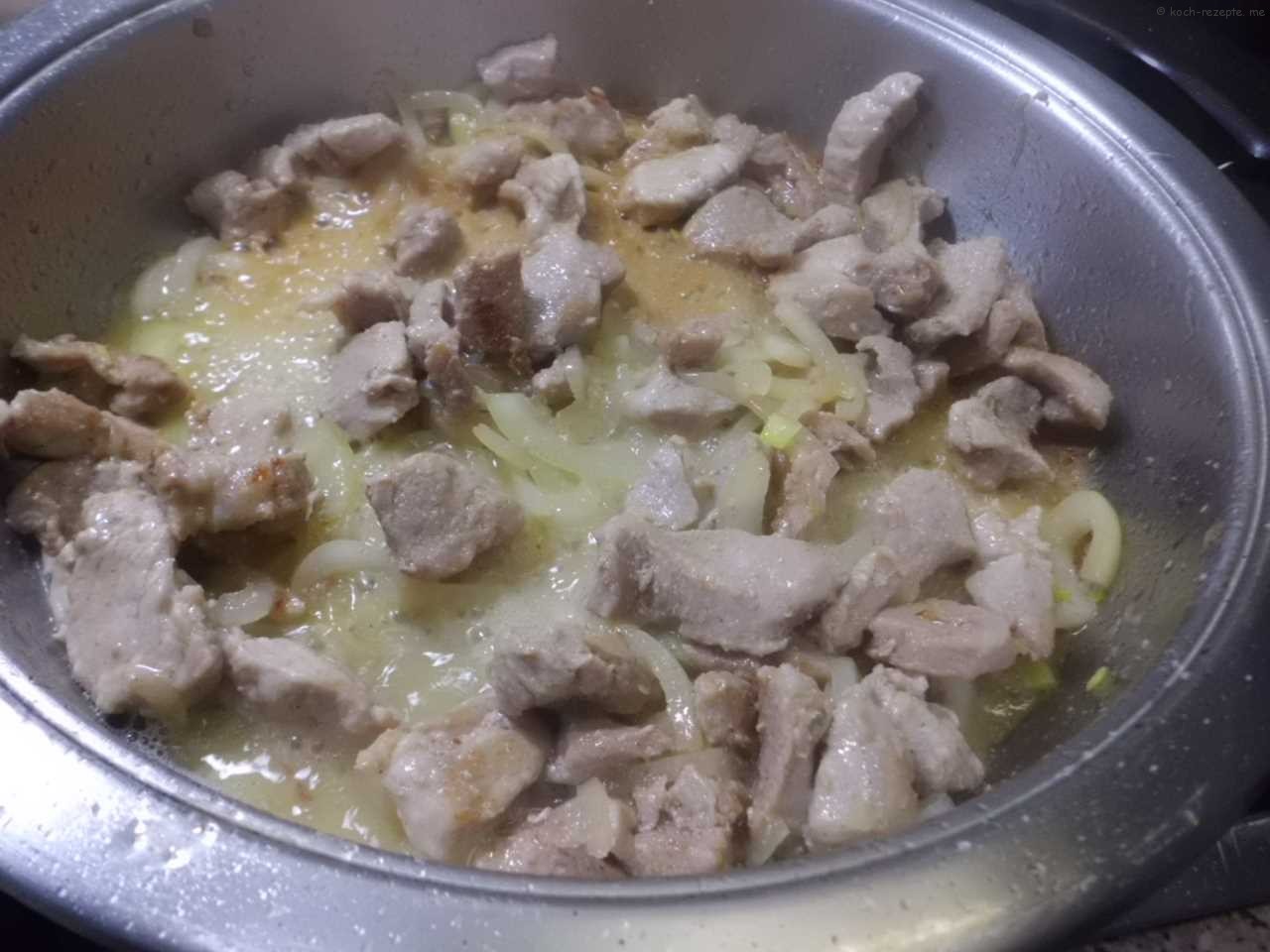 Kalbsgeschnetzeltes Rezept Züricher Art mit Champingnons