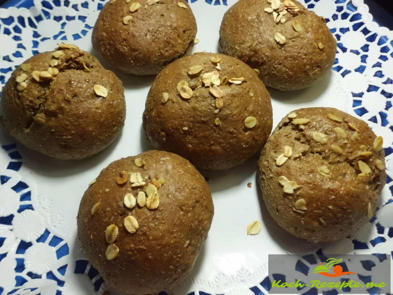 Vollkornbrötchen und Brot einfach und schnell, lecker selber backen