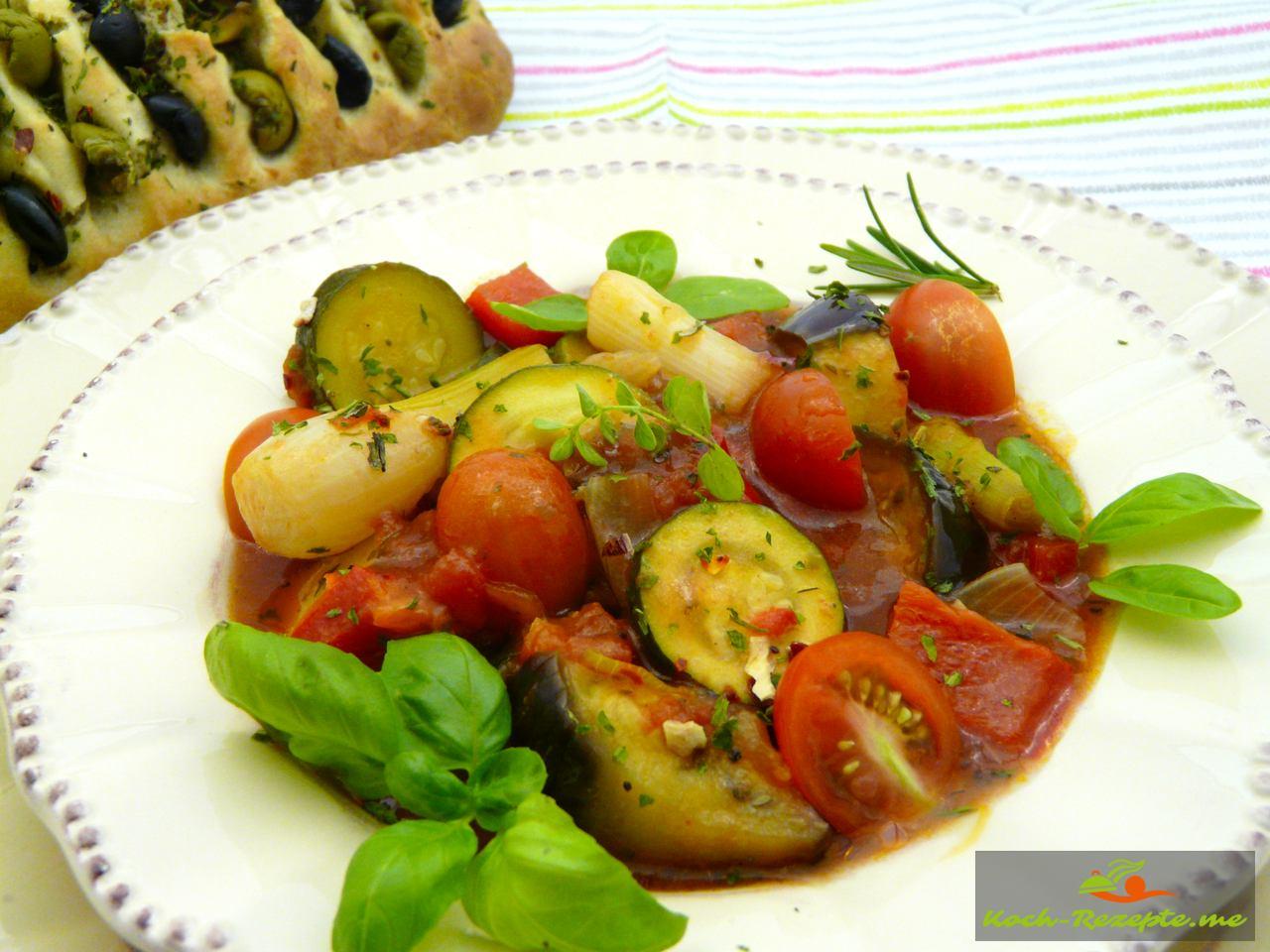 Ratatouille Frankreichs gute Küche mediterranes Rezept