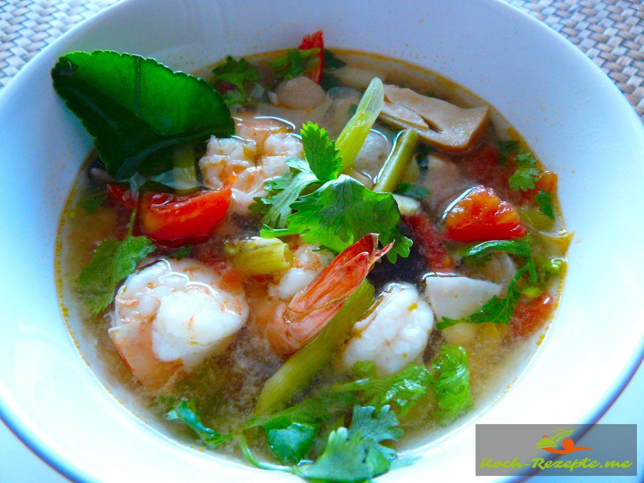 Garnelensuppe Tom Yam Gung Rezept aus Thailand