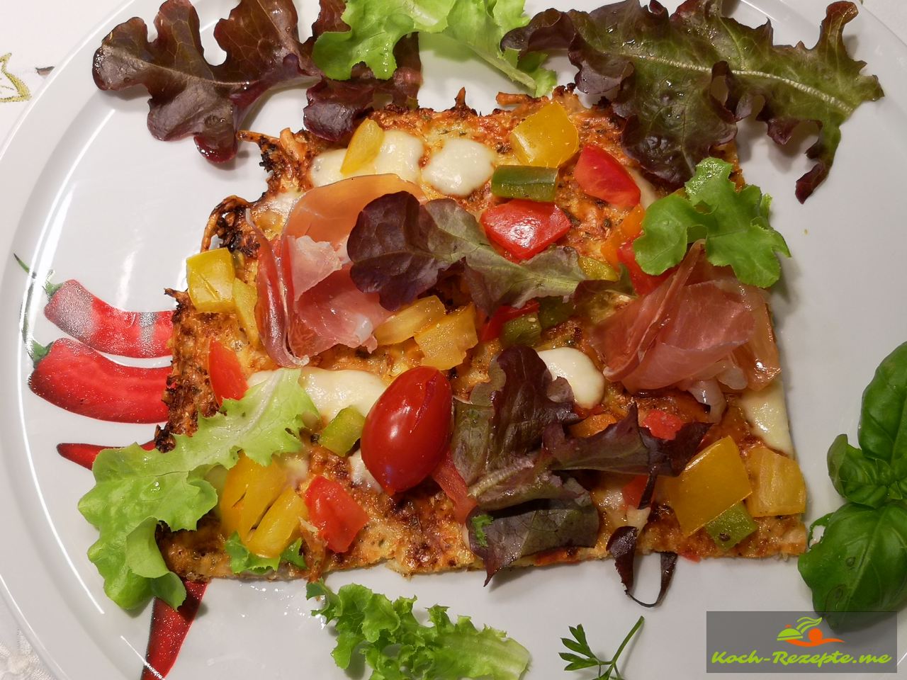 Low Carb Blumenkohl-Pizza,lecker kochen,Kohlenhydrate,-Kalorienarm