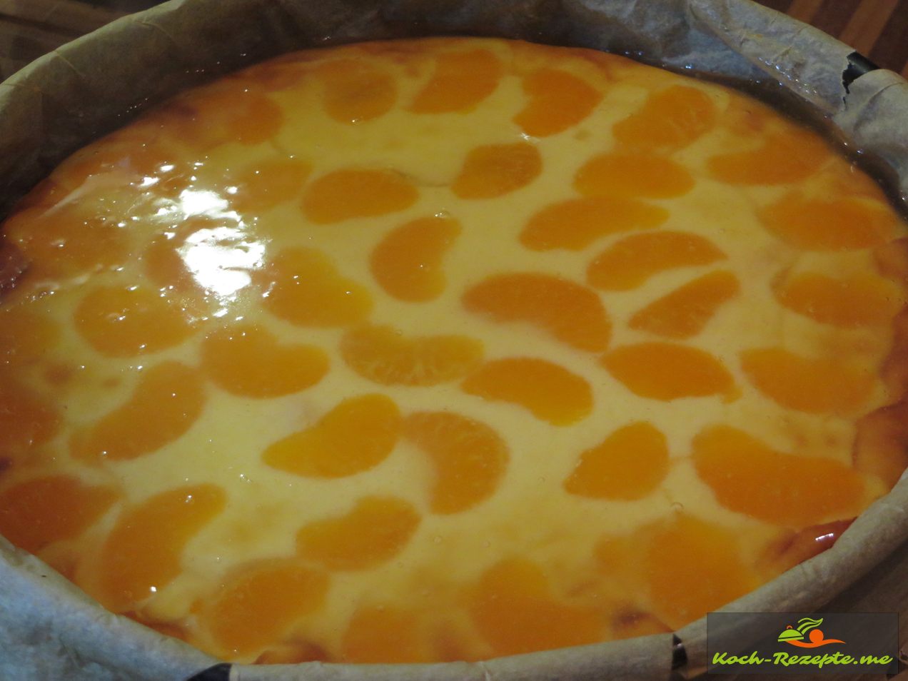Käsekuchen einfach mit Mandarinen, Omas Rezept schnell,lecker gebacken